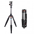 [해외]Travel Tripod, Buddiesman Compact Folding Carbon Fiber Tripod 360° Panorama Ball Head DSLR Cameras (Twist Lock, Black, DT2551T)