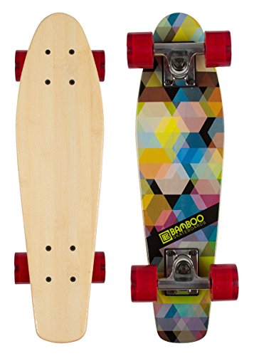 [해외]Bamboo Skateboards Kaleidoscope Graphic Complete Mini Cruiser Deck, 6" x 22.5"