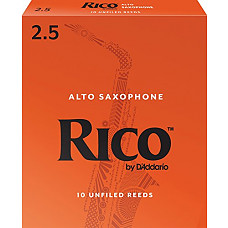 [해외](Price Hidden)D’Addario Woodwinds RJA1025 Rico Alto Sax Reeds – Ease of Play, Affordably Priced, Unfiled Cut – World’s Most Consistent Reed Trusted by Educators and Professional Musicians, Strength 2.5, 10-Pack