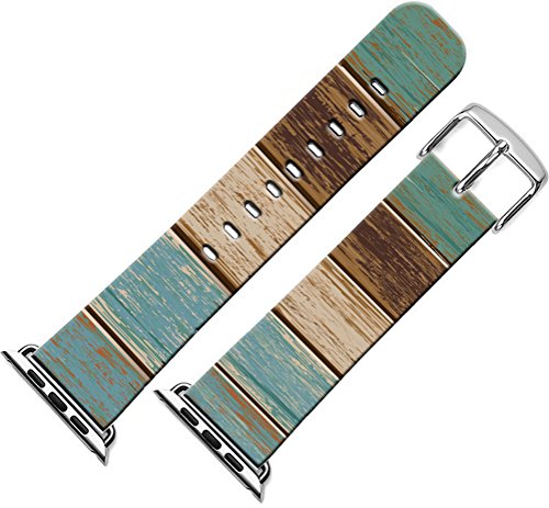 [해외]Band For 애플 Watch 38,Series 1 Series 2 Strap for 애플 Watch Compatible Replacement 38mm Vintage Wood Print