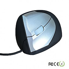 [해외]WishLotus USB Wired Laser Ergonomic Mouse High-end Minicute Vertical Mouse, 800/1200/1600/2000 DPI 4 Buttons, Left Handed