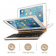 [해외]JADEMALL 아이패드 Air 2 Keyboard Case, 7 Color Wireless Backlit Keyboard Case Folio Smart 360 Rotating Stand Keyboard Cover for 아이패드 Air, 아이패드 Air 2, 아이패드 Pro 9.7 and 2017|2018 New 아이패드 9.7(Gold)