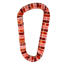 [해외]KeyGear Snappy D Shape Carabiner, Red Bricks