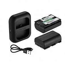 [해외]Powerextra Dual USB Charger With 2 Pack Replacement 캐논 LP-E6 Batteries for 캐논 LP-E6, LP-E6N, XC10