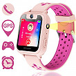 [해외]SZBXD GPS Tracker Kids Smart Watch for Children Girls Boys Gifts with 카메라 SIM Calls Anti-lost SOS Smartwatch Bracelet for iPhone Android Smartphone (Pink)