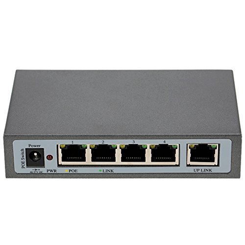 [해외]KKmoon 4 Port 100Mbps IEEE802.3af POE Switch/Injector Power over Ethernet for IP 카메라 VoIP Phone AP devices 104POE-AF