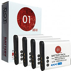 [해외]DOT-01 4x Brand 1200 mAh Replacement Sanyo DB-L80 Batteries for Sanyo VPC-CG20 Digital 카메라 and Sanyo DBL80