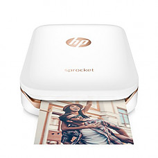 [해외]HP Sprocket Portable Photo Printer, X7N07A, Print Social Media Photos on 2x3 Sticky-Backed Paper - White