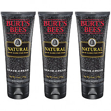 [해외]Burts Bees Natural Skin Care for Men Shave Cream, 6 Ounces, Pack of 3