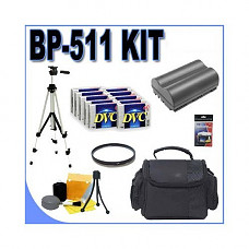 [해외]BigVALUEInc BP-511 Rechargeable Lithium Ion Replacement 배터리 30.5mm UV Filter Bundle for 캐논 MiniDV ZR Camcorders
