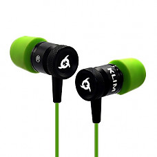 [해외]Klim Fusion Gaming Ear buds Audio - Long-lasting Earbuds + 5 years Warranty - Innovative: In-ear with Memory Foam - [New Earphones 2018 Version] Green