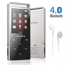 [해외]MP3 Music Player with Bluetooth 4.0, Valoin 8GB Portable Lossless Digital Audio Player with FM Radio/Voice Recorder for Walking Running, Metal Shell Touch Buttons (Support up to 128GB)