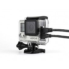 [해외]WiserElectron Protective Housing Case Open Side With 랜즈 and skeleton bckdoor For Gopro Hero 4 3+ 카메라