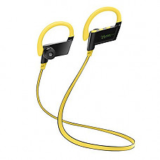 [해외]KELODO S808 In Ear Bluetooth Headphones Wireless Earbuds Sports Earphones Noise Cancelling Stereo Heavy Bass Headsets Sweatproof with Mic, Flexible Secure Ear Hooks for Running Workout Gym - Yellow