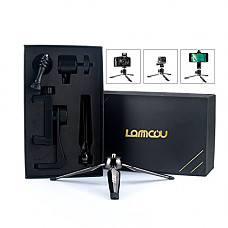[해외]Lammcou 카메라 Mini Tripod by Portable tripod 3in1 Smartphone Tripod Table Desk Tripod Lightweight Tripod for 캐논 니콘 소니 DSLR Cam + iPhone + Action 카메라 Mini Tripod