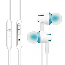 [해외]Wired Headphones In-ear Bass Headphones Workout Earbuds Stereo Earphones Noise Canceling Headphones with Microphone & Volume Control for iPhone 아이패드 iPod and Android Smartphones(Blue)