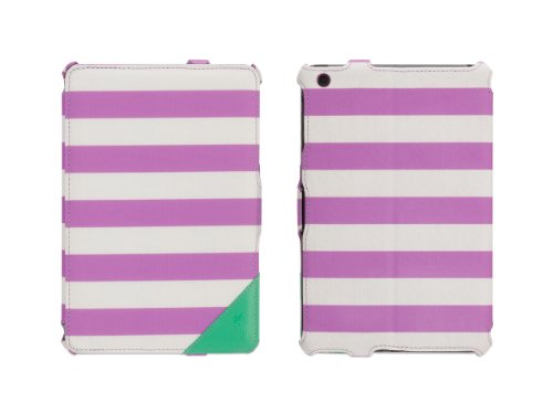 [해외]Griffin Purple Stripes Journal Case for 아이패드 mini and 아이패드 mini with Retina Display - Folio case plus workstand for 아이패드 mini