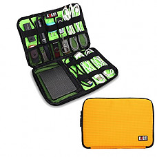 [해외]BUBM Electronics Accessories Carry On Bag / Cable Organizer / USB Drive Shuttle / Hard Drive Case-Large (Yellow)