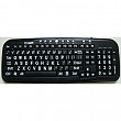 [해외]EnableMart LARGE PRINT Keyboard - Black Keys, White Print