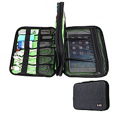 [해외]Q Dream BUBM Double Layer Electronic Accessories Organizer Bag Travel Gadget Carry Bag For 아이패드 Mini, Phone, Charger and Cable