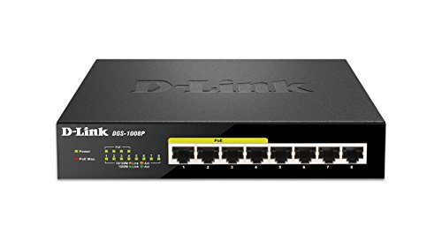 [해외]D-Link 8 Port Gigabit Unmanaged Desktop Switch with 4 PoE Ports, 68W PoE Budget (DGS-1008P)