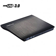 [해외]External CD Drive, Amicool USB 3.0 Portable CD DVD +/-RW Drive Slim DVD/CD Rom Rewriter Burner Writer, High Speed Data Transfer for Macbook Pro Laptop/Desktops Win 7/8.1/10 and Linux OS