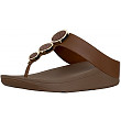 [해외]핏플랍 Trade; Womens Halo™ Leather Toe-Thong Sandals Dark Tan Size 9