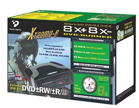 [해외]Pacific Digita 8X8 DUAL EXTERNAL DVD+/- BURNER ( U-30223 )