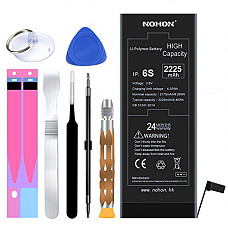 [해외]2225 mAh 배터리 Replacement Compatible for iPhone 6s, NOHON High Capacity Li-ion 배터리 with Complete Repair Tool Kit and Instructions - Included 24 Months Warranty