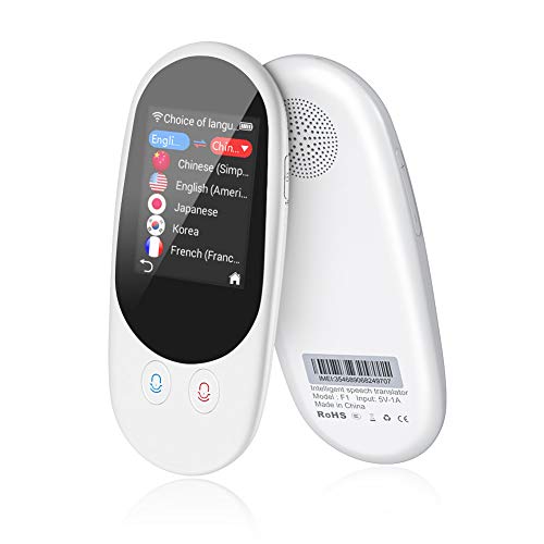[해외]Smart Language Translator Device, Delicacy Portable Instant Voice Translator Two Way WiFi 2.4inch HD Touch Screen Support 42 Languages