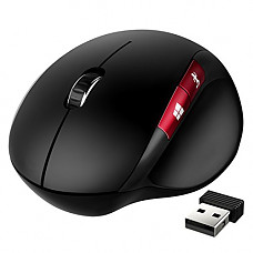 [해외]VicTsing Wireless Ergonomic Mouse, Windows Menu Button Shortcut, 3 Adjustable CPI Level, Optical Mouse with Power Saving Mode for PC, Laptop, Computer