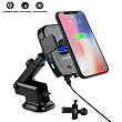 [해외]Qi Wireless Car Charger Mount, CLEEBOURG Infrared Automatic Induction Car Charging Holder Fast Wireless Phone Holder Air Vent Charging Bracket for iPhone XR XS Max X 8 8+ 삼성 All Qi Enabled Phones