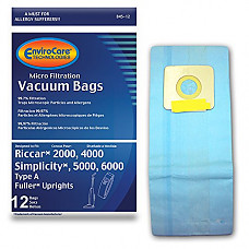 [해외]EnviroCare Replacement Vacuum Bags to fit Riccar 2000, 4000 and Vibrance Series. Simplicity 5000, 6000 and Symmetry Type A 12 pack