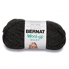 [해외]Bernat Wool-Up Bulky Yarn, 6 Ounce, Dark Grey, Single Ball