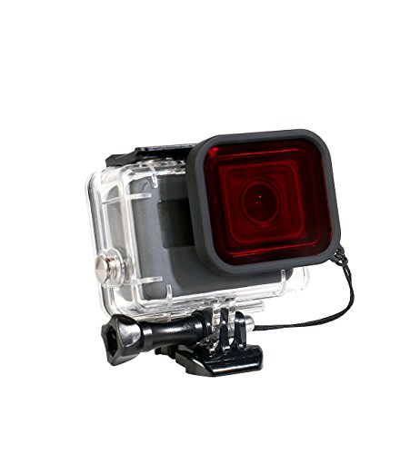 [해외]CEARI 45M Underwater 방수 Diving Housing Protective Case Cover with Red Filter for Gopro Hero 5 Action Camera, Black