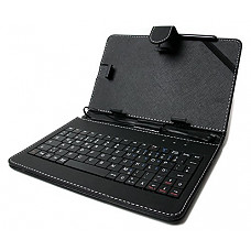 [해외]DURAGADGET Black Faux Leather 7" Case With Micro USB German Keyboard For NEW HP Slate 7 Voicetab Ultra/HP 7 Plus G2 Tablet