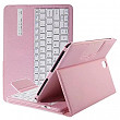 [해외]Tab S3 Keyboard Case,Genjia Ultra-Slim PU Leather Shell Impact Resident Flip Folio Cover with Detachable Wireless Bluetooth Keyboard Support Selfie for 삼성 갤럭시 Tab S3 9.7 inch–T820/T825 - Pink