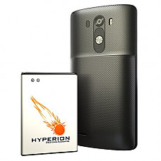 [해외]LG G3 Extended Battery. Hyperion 6000mAh Extended 배터리 and Back Cover for the LG G3 (Compatible all US and International Versions and Carriers)2 Yr NO HASSLE Warranty - BLACK
