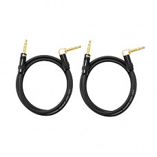 [해외]Audio2000s C26003P2 3 Ft 1/4" TRS Right Angle to 1/4" TRS Cable (2 Pack)