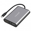 [해외]COOLBEAR USB C Adapter,8 In 1 Multiport USB C HUB to HDMI/VGA/Ethernet/TF Card Reader/PD/2 USB 3.0 Port [Pass-Through Charging] for Macbook Pro, Chromebook 2016, Phone, Other USB C Laptop