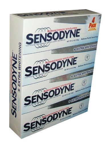 [해외]Sensodyne Maximum Strength & Extra Whitening (pack of 4) Net Wt 6.5 oz(184g)per tube