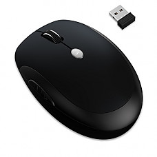 [해외]JETech M0886 2.4Ghz Wireless Mobile Optical Mouse w/6-Month 배터리 Life - Black