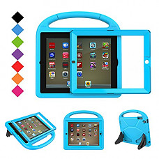 [해외]BMOUO 아이패드 2 3 4 Case for Kids - Shockproof Convertible Handle Stand Kids Case with Built-in Screen Protector for 애플 아이패드 2nd 3rd 4th Generation (Blue)