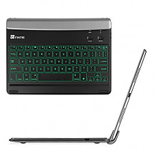 [해외]Fintie 아이패드 Pro 9.7 / 아이패드 Air 2 Keyboard Cover - [Multi-Angle] 7 Colors Backlit Slim Wireless Bluetooth Keyboard (with Auto Wake / Sleep) for 애플 아이패드 Air 2 / 아이패드 Pro 9.7, Space Grey