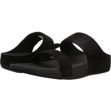 [해외]핏플랍 Womens Lulu Slide Shimmer-Check Sandal, Black, 8 M US