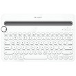 [해외]로지텍 Bluetooth Multi-Device Keyboard K480 White for Windows and Mac Computers, Android and iOS Tablets and Smartphones (Certified Refurbished)