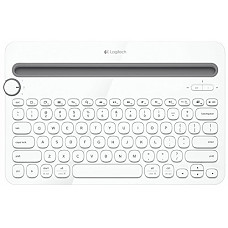 [해외]로지텍 Bluetooth Multi-Device Keyboard K480 White for Windows and Mac Computers, Android and iOS Tablets and Smartphones (Certified Refurbished)