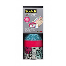 [해외]Scotch Expressions Washi Tape, Multi-Pack with Storage Box, Neon Pink, Travel, 3 Rolls (C317-3PK-TRV)