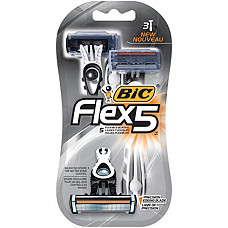[해외]BIC Flex 5 Disposable Razor, Men, 3-Count
