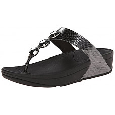 [해외]핏플랍 Womens Petra Flip Flop, Pewter, 7 M US